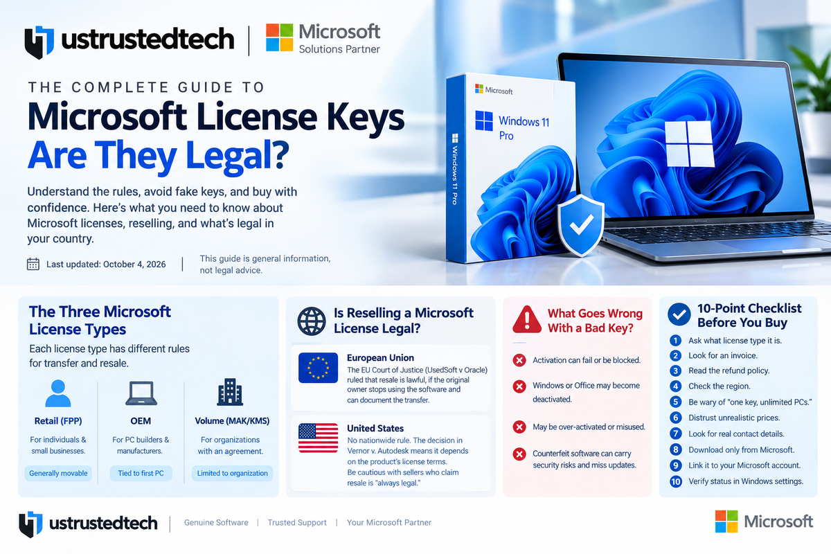 Is It Legal to Buy a Third-Party Windows or Office License? (2026 Guide)