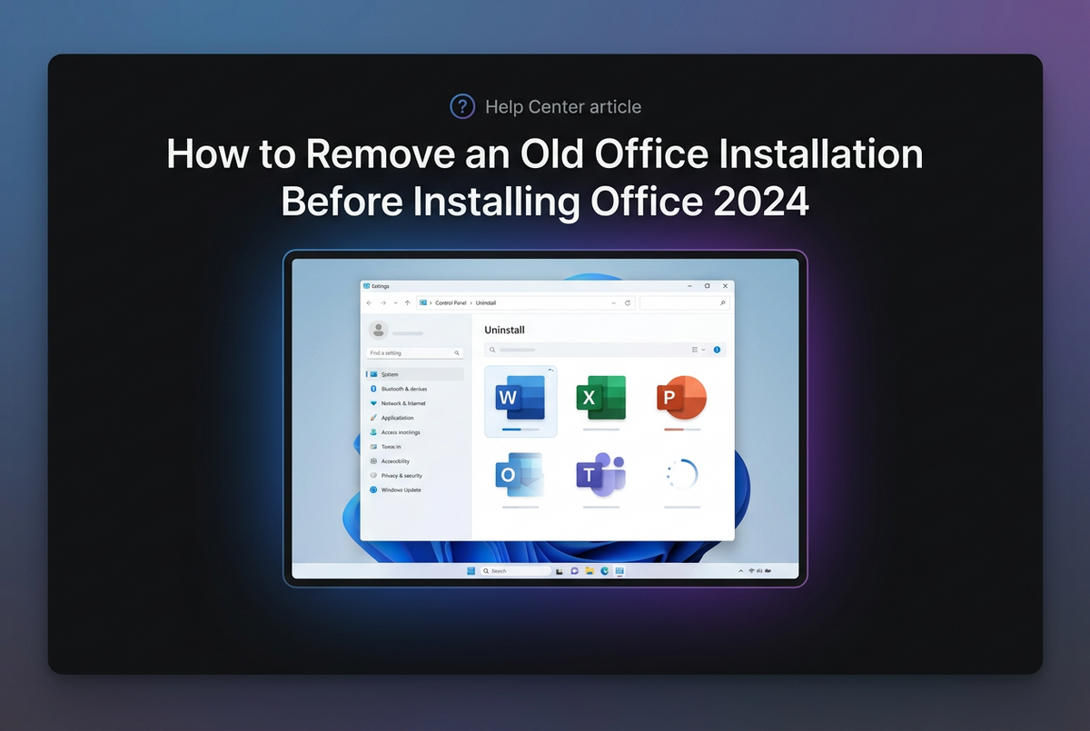 How to Remove an Old Office Installation Before Installing Office 2024