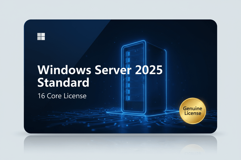 Microsoft Windows Server 2025 Standard – 16 Core License | Genuine Perpetual Key