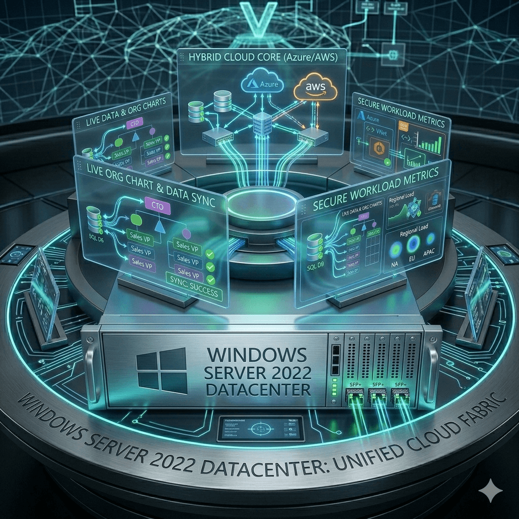 Windows Server 2022 Datacenter – Genuine Perpetual License | Unlimited VMs